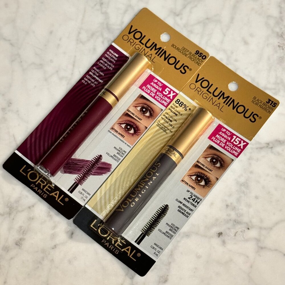 L'oreal Paris Voluminous Original Mascara | Black Brown & Deep Burgundy | NEW